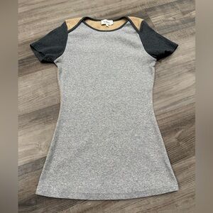Bohme Gray and Tan Knit Top